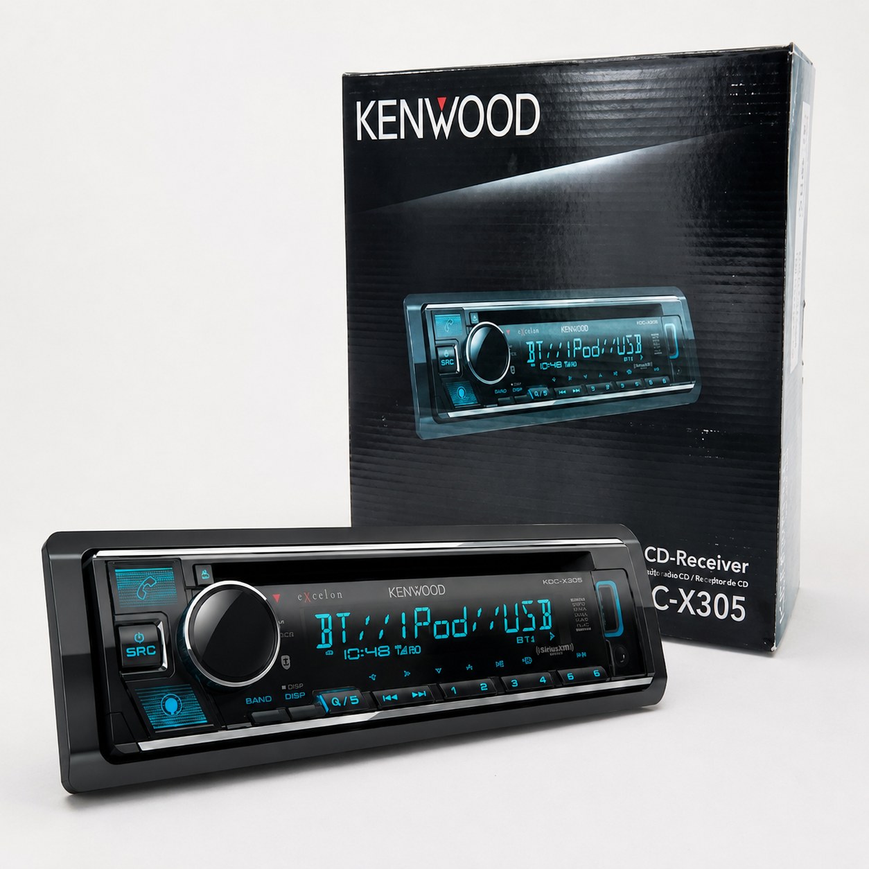 KDC-X305 - KENWOOD ESTEREO 1 DIN BT USB AUX CON REPRODUCTOR DE CD