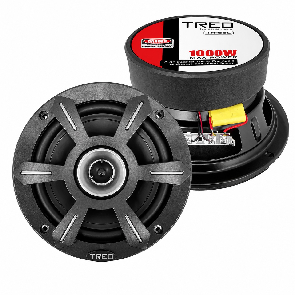 SET DE 2 MEDIOS RANGOS 6.5" TREO 2 VIAS 1000W MAX