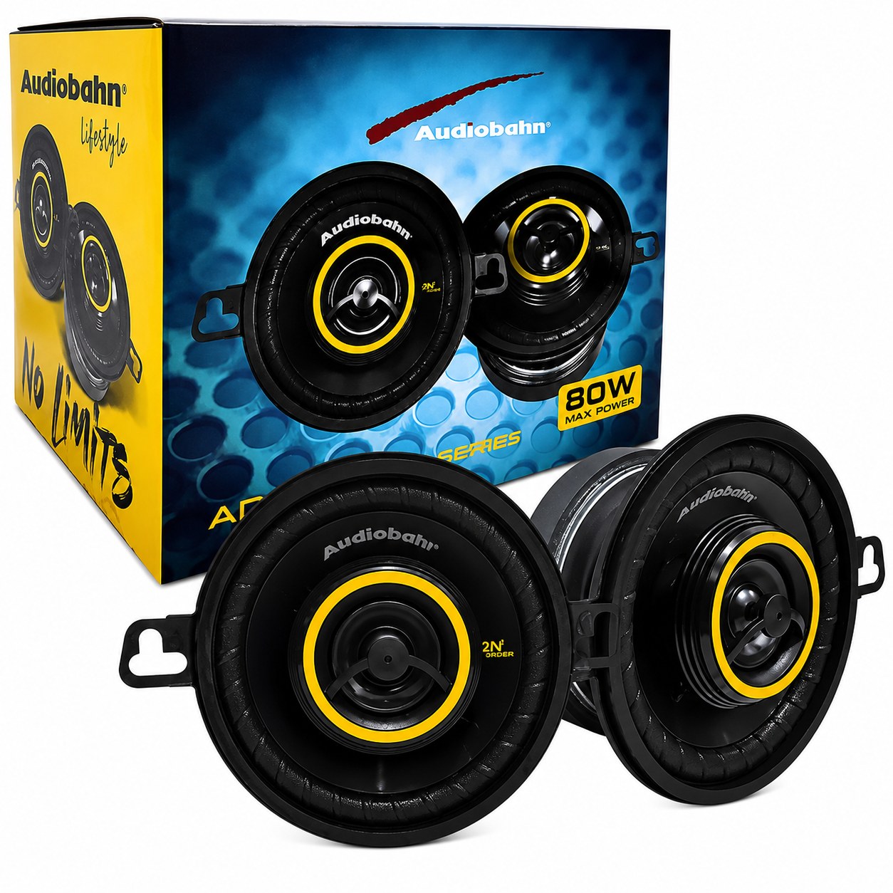 PAR DE BOCINAS 3.5” AUDIOBAHN ADS350 2 VIAS 80W MAX