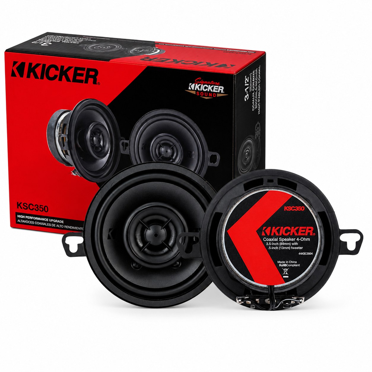 PAR DE BOCINAS 3.5" KICKER KSC350 2 VIAS 100W MAX 50W RMS