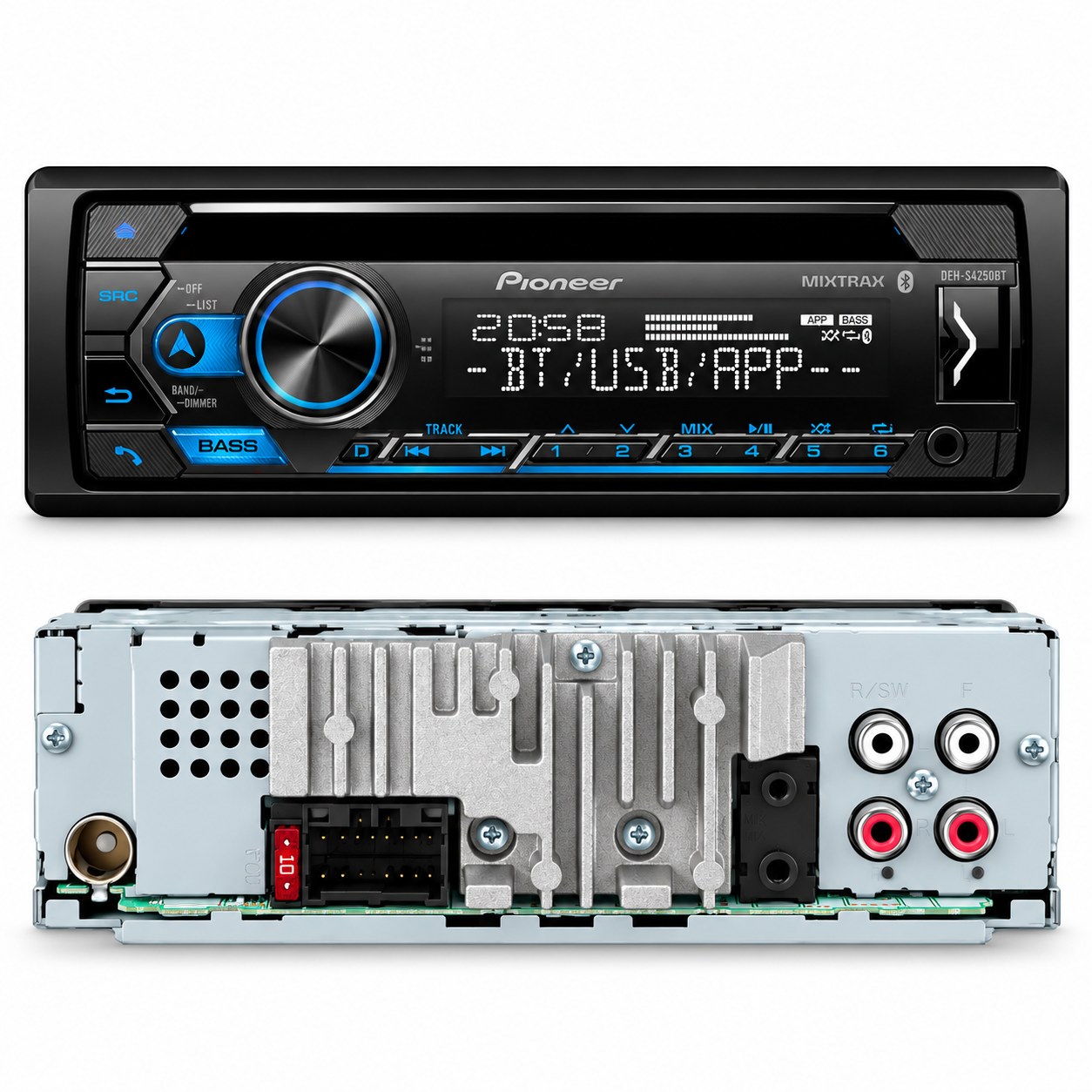 AUTOESTÉREO PIONEER DEH-S4250BT 1 DIN BLUETOOTH USB AUX