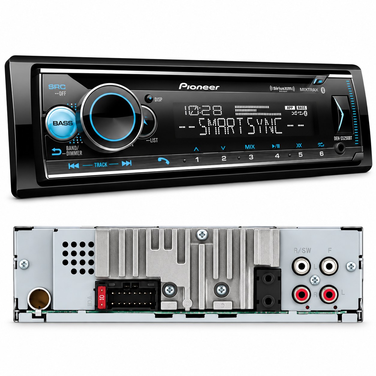AUTOESTÉREO PIONEER DEH-S5250BT 1 DIN CON BLUETOOTH REPRODUCTOR DE CD