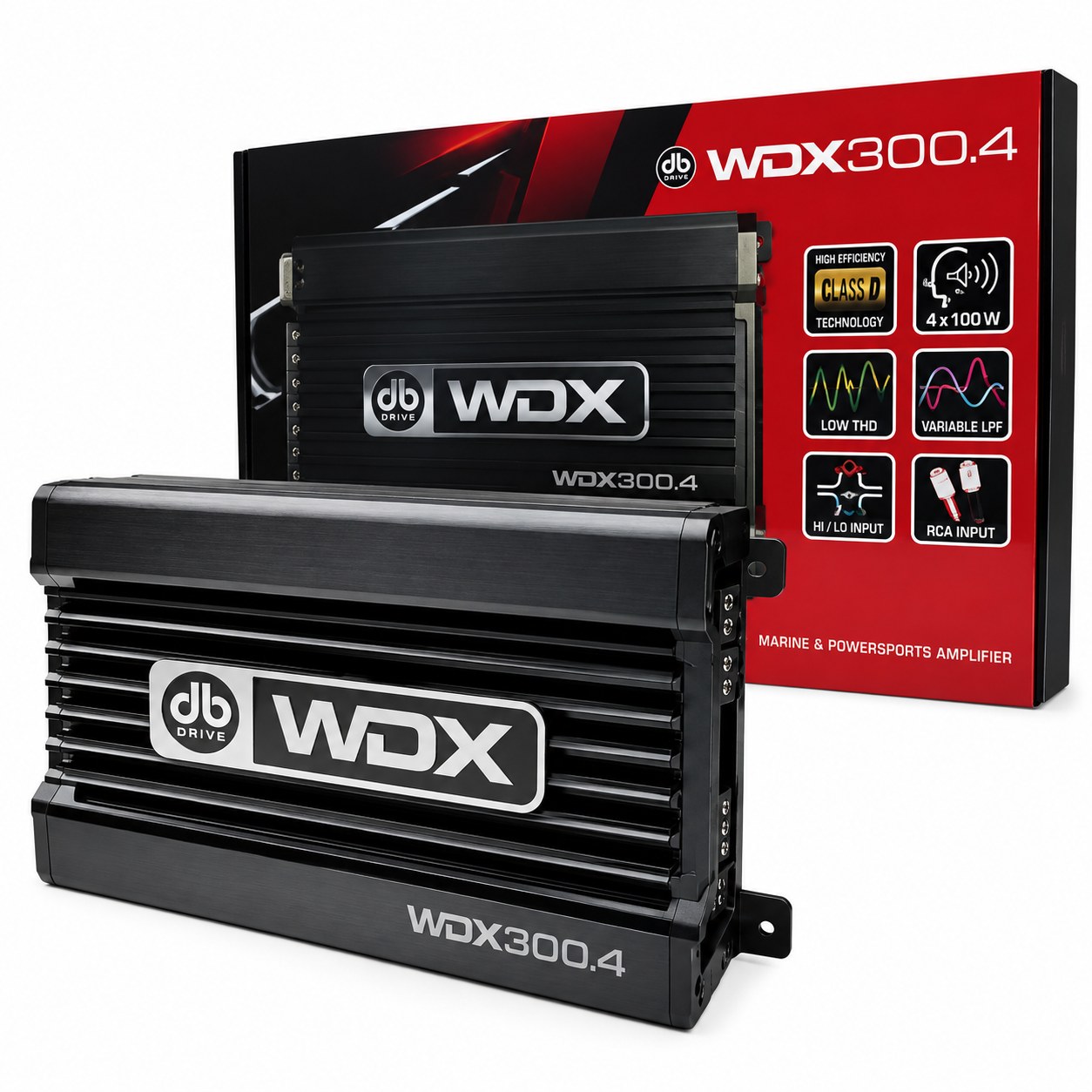 WDX300.4 - DB DRIVE AMPLIFICADOR NANO 4CH 300W X4 RMS