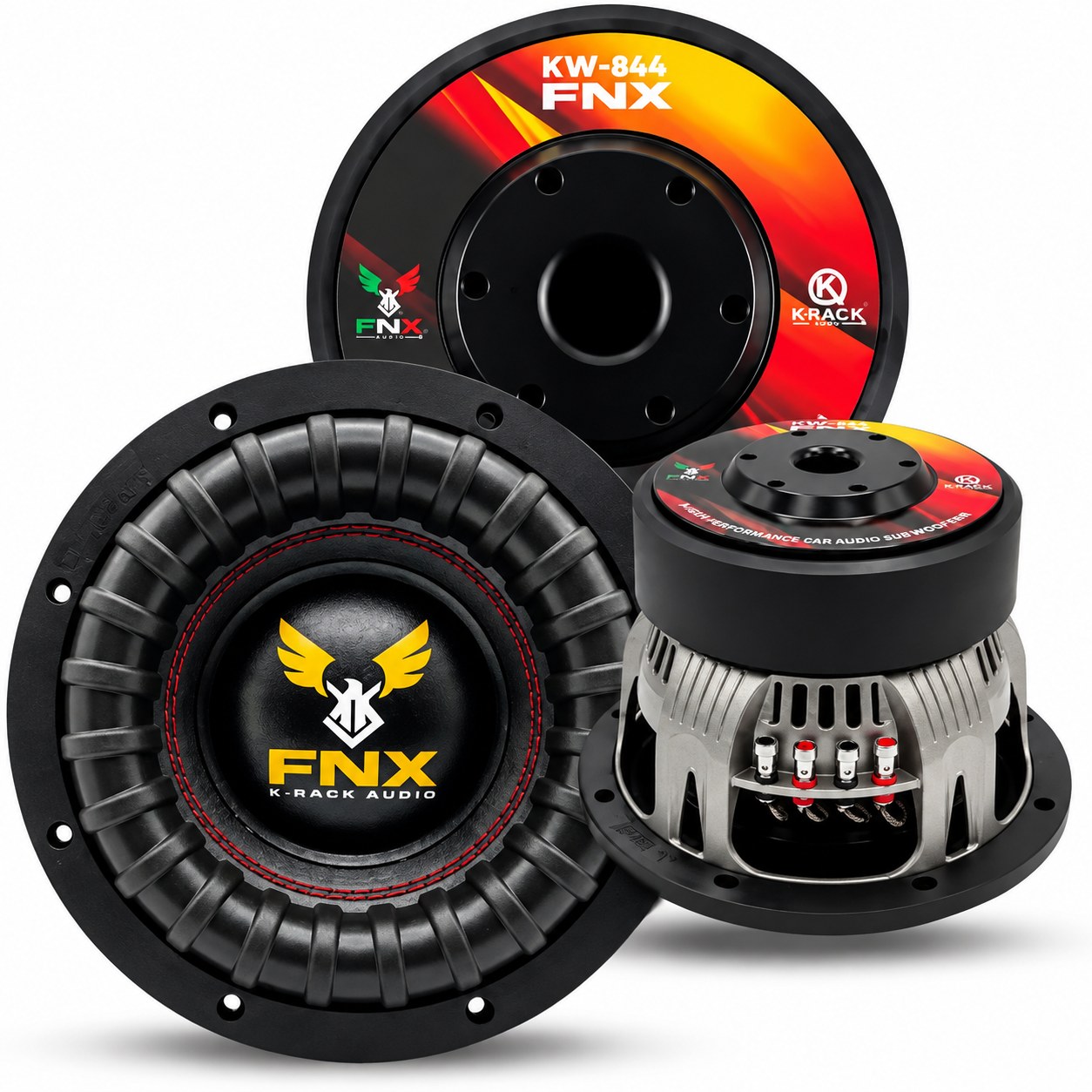 SUBWOOFER 8” KRACK KW-844FNX DOBLE BOBINA 4 OHMS 300W RMS