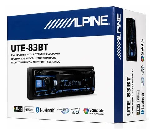 AUTOESTEREO ALPINE UTE-83BT 1 DINBLUETOOTH USB AUX 4V RCA